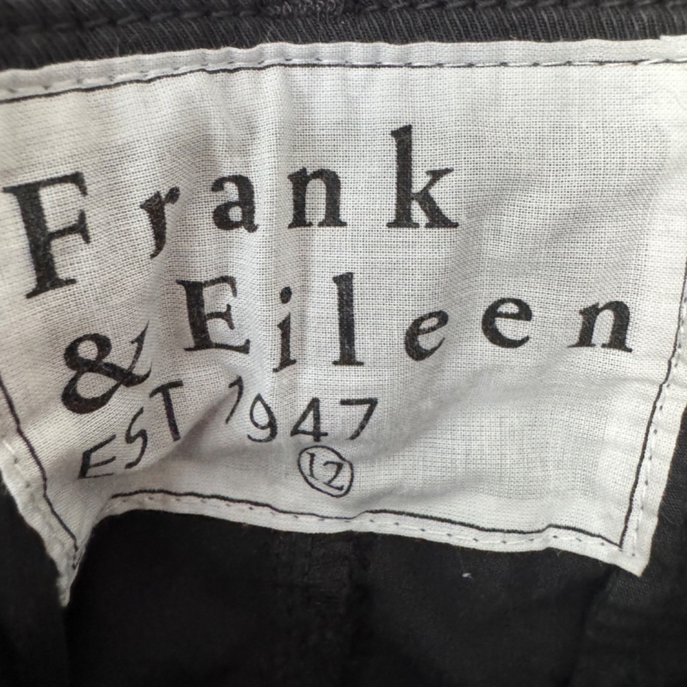 NEW Frank & Eileen Wicklow Italian Performance Twill Chino Pants Black NWOT 12 - Picture 3 of 5